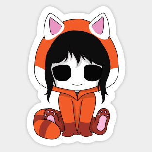 creepypasta red panda (jane the killer) Sticker